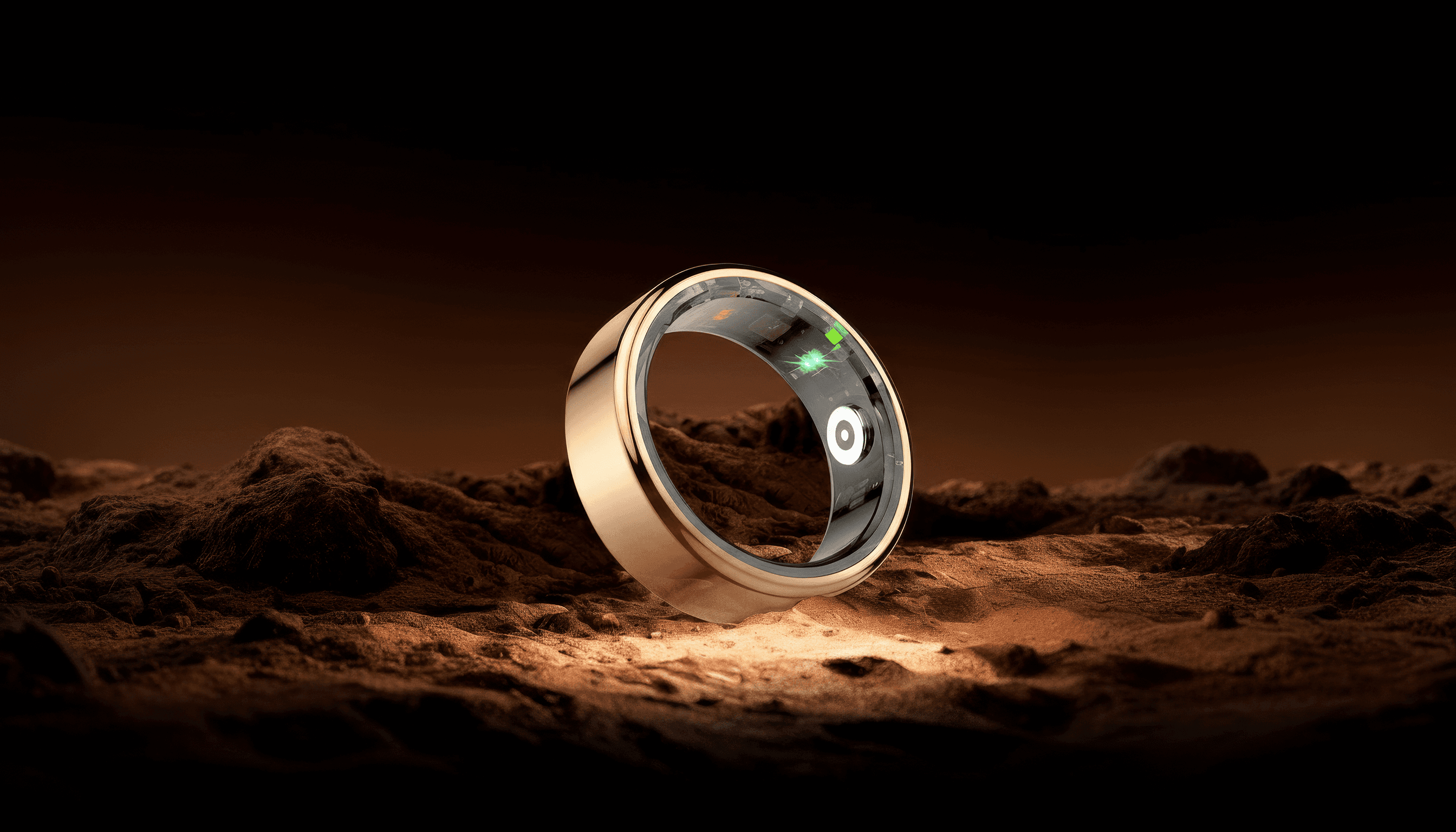 Kehon Ring on a softly lit earth-toned surface